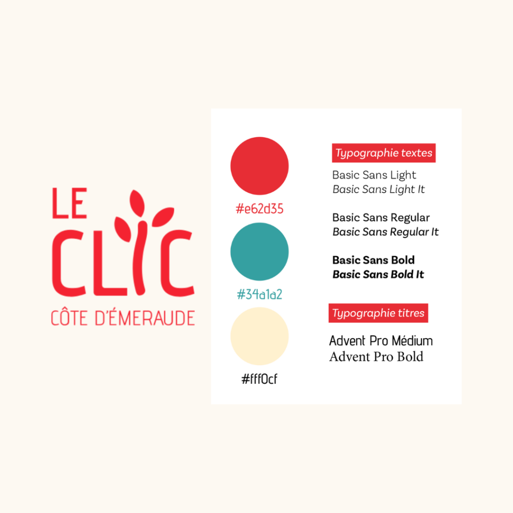 Charte graphique CLIC Côte d'Émeraude